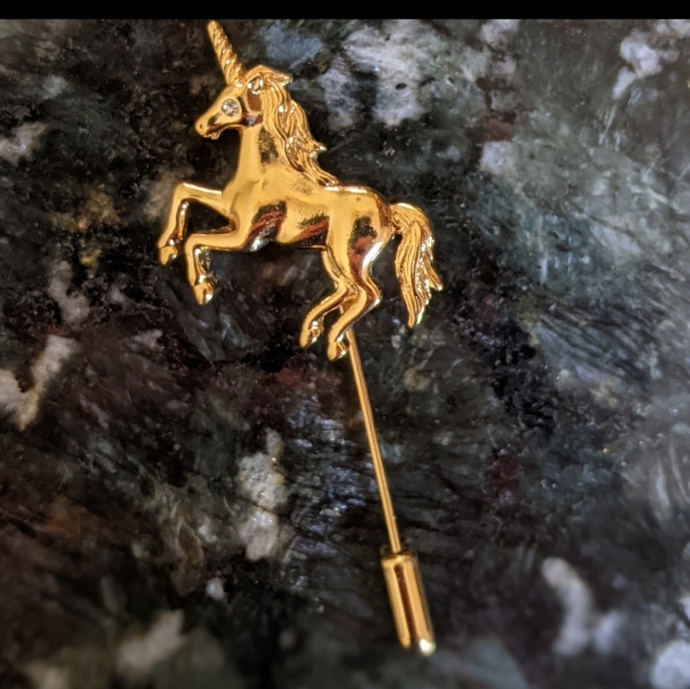 Vtg Unicorn Stick Pin
